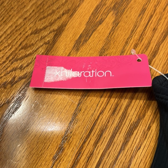 Xhilaration-Black, ribbed, bandeau, tube one piece with optional shoulde… - Picture 7 of 9